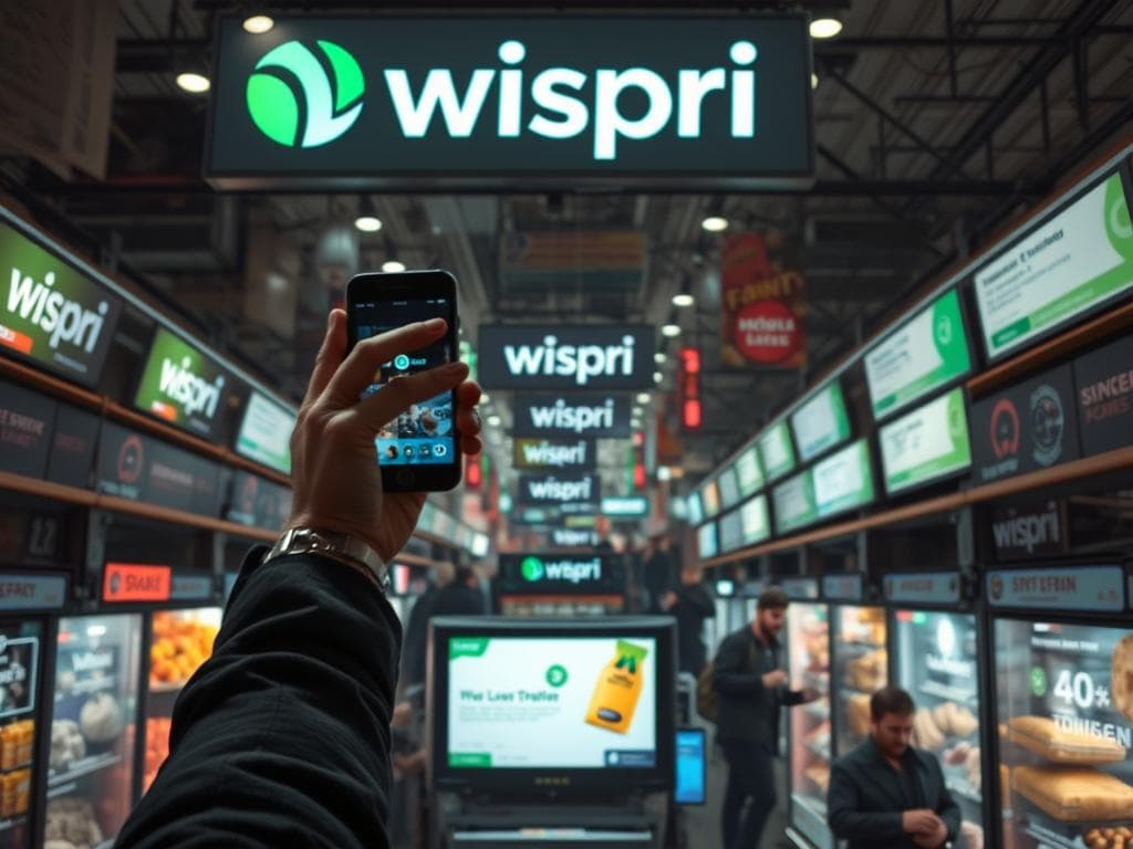 A bustling digital marketplace, dominated by the Wispri brand, is the backdrop for a series of deceptive online transactions. In the foreground, a shadowy figure waves a smartphone, luring unsuspecting victims with the promise of irresistible deals. The middle ground reveals a tangled web of social media posts, fake reviews, and phishing links, all designed to exploit the trust of the digitally-savvy consumer. The scene is lit by the harsh glow of neon-tinged screens, casting an ominous atmosphere over the proceedings. A wide-angle lens captures the full scope of this social commerce scam, highlighting the pervasive nature of such fraudulent activities in the modern online marketplace.