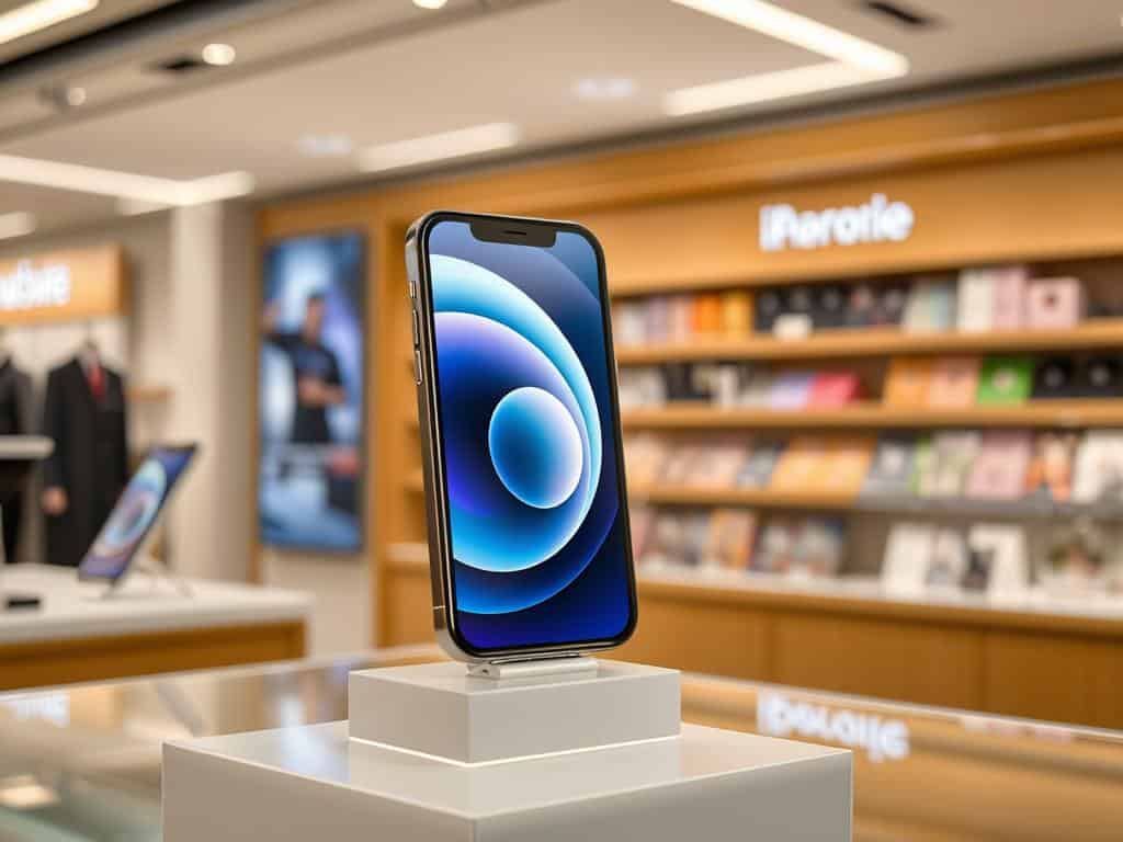 An image of an iPhone on sale in an Australian store