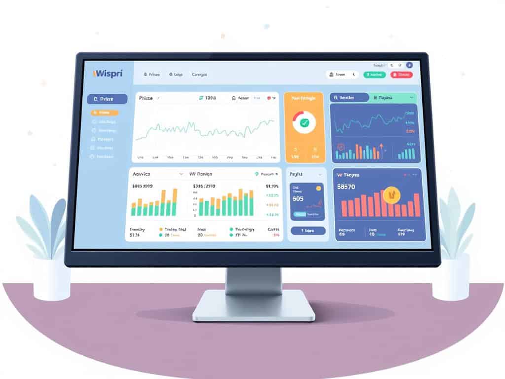 Image of Wispri's price tracking dashboard on a desktop screen