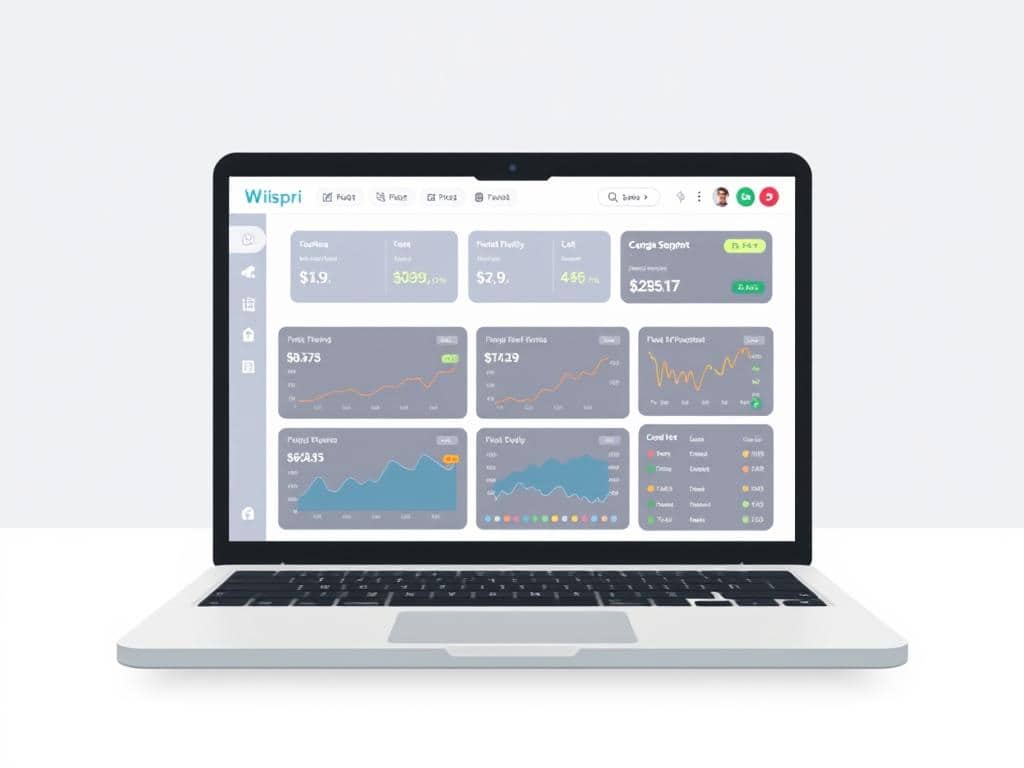 Image of Wispri's price tracking dashboard on a laptop screen