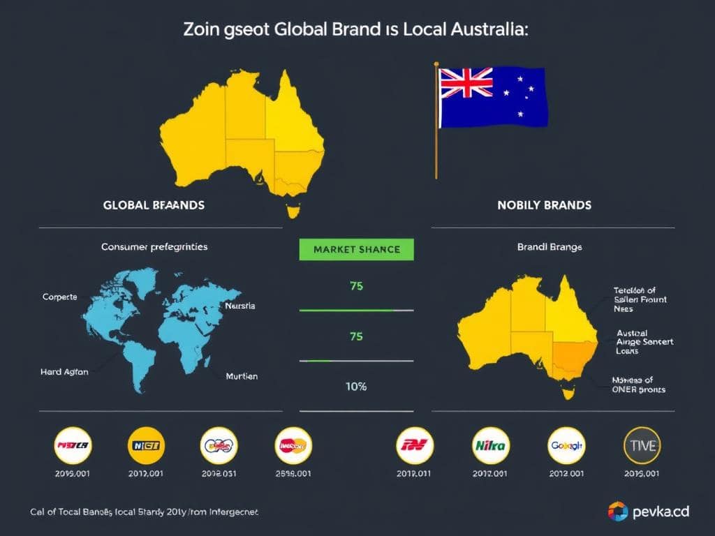 Image of a comparison chart between global and local brands in Australia