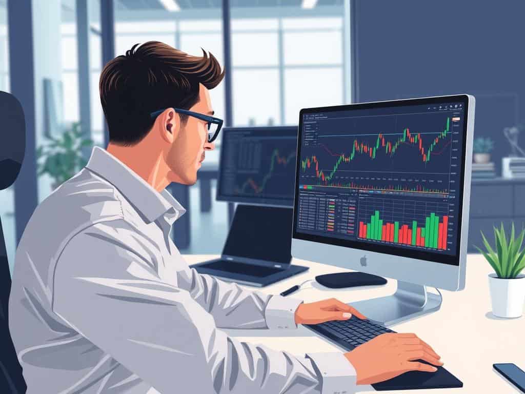 Image of a person analyzing price history on a computer screen